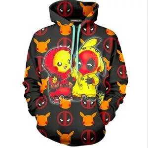 Marvel Shirts Tops Nwt Marvel Deadpool Pikachu Sweatshirt